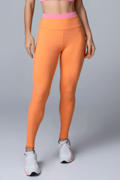 Legging Zero Açucar Texture Sport - Laranja Chronos | Zero Açucar