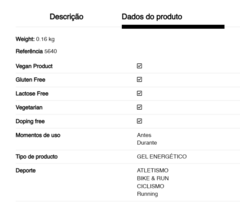 Gel de Alta Frutose - High Fructose Gel 80g - Sabor Cafeina e Cola - Allsports Imports