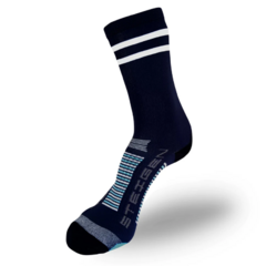 Meia Steigen cano alto - 2 Stripe Navy | Steigen