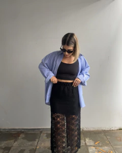 SAIA MIDI LISA EM RENDA - loja online