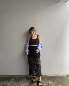 SAIA MIDI LISA EM RENDA - comprar online