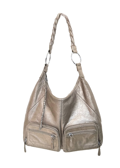 Maxi Bag couro prata