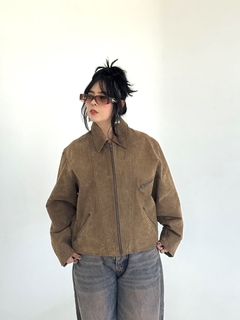 Jacket de couro Nobuck - comprar online
