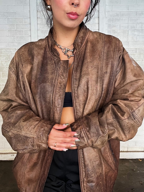 Jaqueta Bomber 100% couro