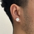 Brinco Quadrado Banhado a Ouro Branco 11mm - comprar online