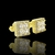 Brinco Quadrado Banhado a Ouro 18k 9,3mm