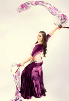 Véu Fan Leque Pintado à Mão (o Par) - Pavão - loja online