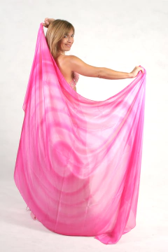 Véu Em Seda Pura Pintado à Mão - Espiral - loja online