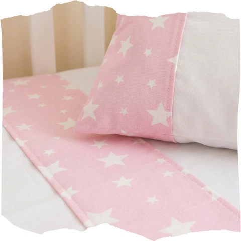 Sábana Funcional + Almohada | Rosa con Estrellas