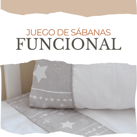 Sábanas Funcional - Estrellas Gris