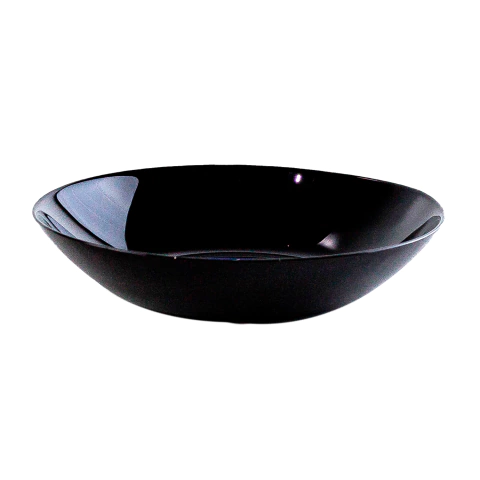 Plato Hondo 20cm Luminarc Diwali Vidrio Templado Color Negro