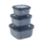Set X3 Tapers Hermeticos Plasticos Cuadrados Tapa Silicona en internet