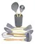 Set 8 Utensilios Silicona Gris Mango Madera Carol - comprar online
