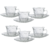 Set X6 Tazas De Te Con Plato De Vidrio Tulips 170ml - comprar online