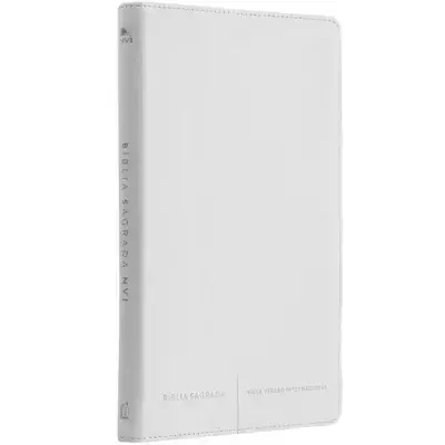 Biblia Sagrada Slim | NVI | Letra Normal | Capa Luxo Branco