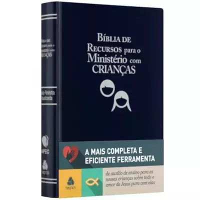 Biblia de Recursos para o Ministerio com Criancas | Apec | ARA | Azul Luxo