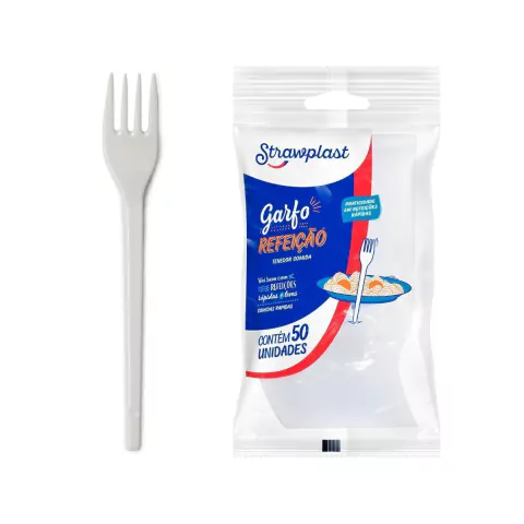 Tenedor Descartable Para Comida Rápida x 50 Unidades