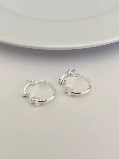 Argola coração duplo com fecho Italiano - Banhado a prata - Tay paião Site, loja,  garantia de 1 ano acessórios de qualidade jóias e semijoias, Entrega mais rápida do BRASIL