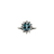 Star Ring in Silver with London Blue Topaz and White Zircon