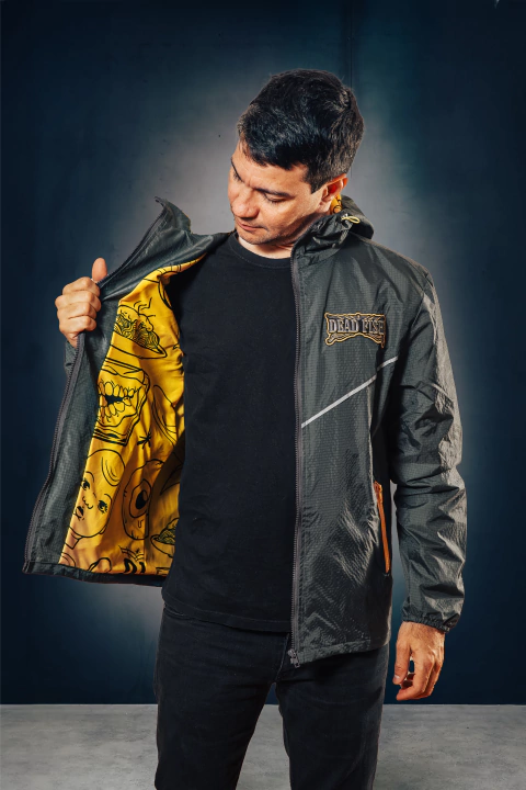 CORTA VENTO DROP #4 • CINZA+AMARELO - DEAD FISH x CCMG