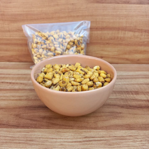 Milho torrado com mostarda e mel • 100g