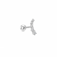 Piercing Curva Mini Cravejada