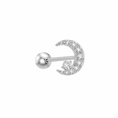 Piercing Lua com Estrela Cravejada