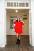 Vestido Corto Camisero Oversized Rojo en internet