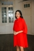 Vestido Corto Camisero Oversized Rojo en internet