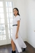 Vestido Largo Escote en V con Puntillas Blanco - comprar online