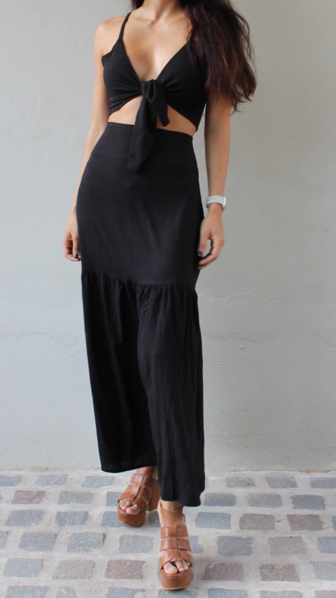 Vestido Largo + Top Nudo