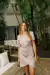 Vestido Cruzado con Lazo de Seda Champagne - comprar online