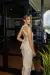 Vestido Largo Escote Cuadrado Beige - Zlatna Tienda de Vestidos