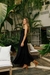 Vestido Volados Largo Negro - comprar online