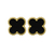 Aretes Clover Black - Lantana Joyeria