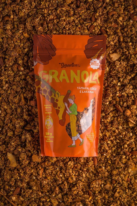 Granola sem adição de açúcar – Tâmara, coco e laranja – 250g