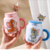 Taza De Cerámica con Tapa y Sorbete Tom Y Jerry - comprar online