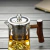 Tetera de Vidrio con Infusor y Manija de Madera 350ml