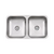 Bacha Doble Bajo Mesada 306 Acero Inox 71x37x18 - Mi Pileta