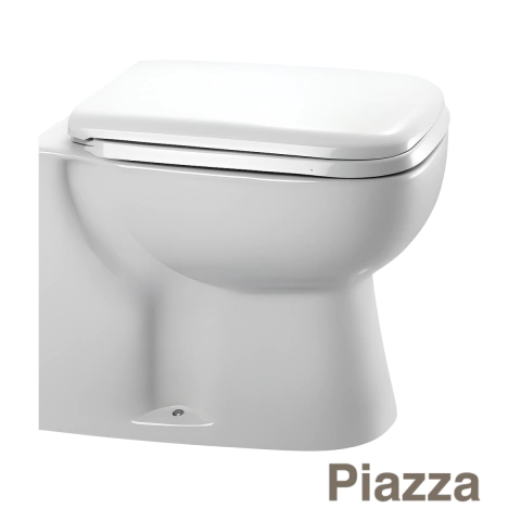 Inodoro Amalfi Corto Tapa Cierre Suave - Piazza - Blanco - comprar online