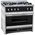 Cocina Chiara Negro 90 Cm Gas/Electrica 5 Hornallas - Tst