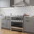 Cocina Chiara Negro 90 Cm Gas/Electrica 5 Hornallas - Tst - FULL HOGAR BLACK