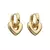 Argollas Rene Heart Plata Gold 925 - 1,8cm - comprar online