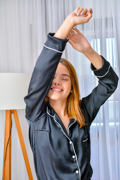 Preto com branco cetim parys - comprar online
