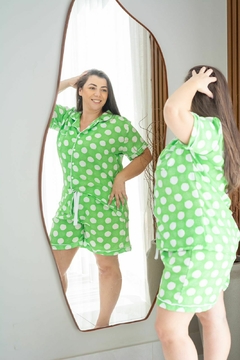 Verde circulos - PIJAMA CHIC