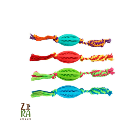 Pelota De Rugby con Cuerda de Algodon 11 x 10 x 40 cm