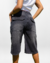 BERMUDA BAGGY LISO JEAN RIGIDO BLACK STONE LOCALIZADO CON BIGOTES - Katastrofe Jeans