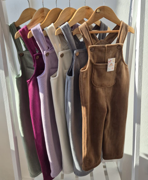 Jardinero de corderoy con piel bebes - comprar online