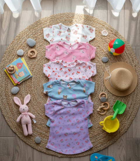 Curva surtida- Remera morley estampada beba promo - comprar online