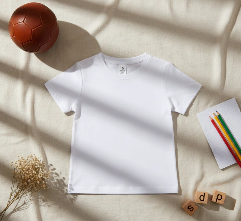 Remera blanca lisa escolar algodón premium unisex - comprar online